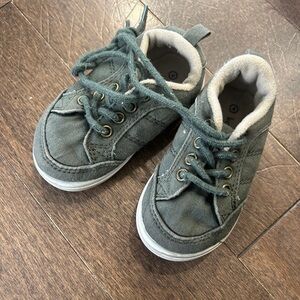 Green Quilted Baby Sneakers